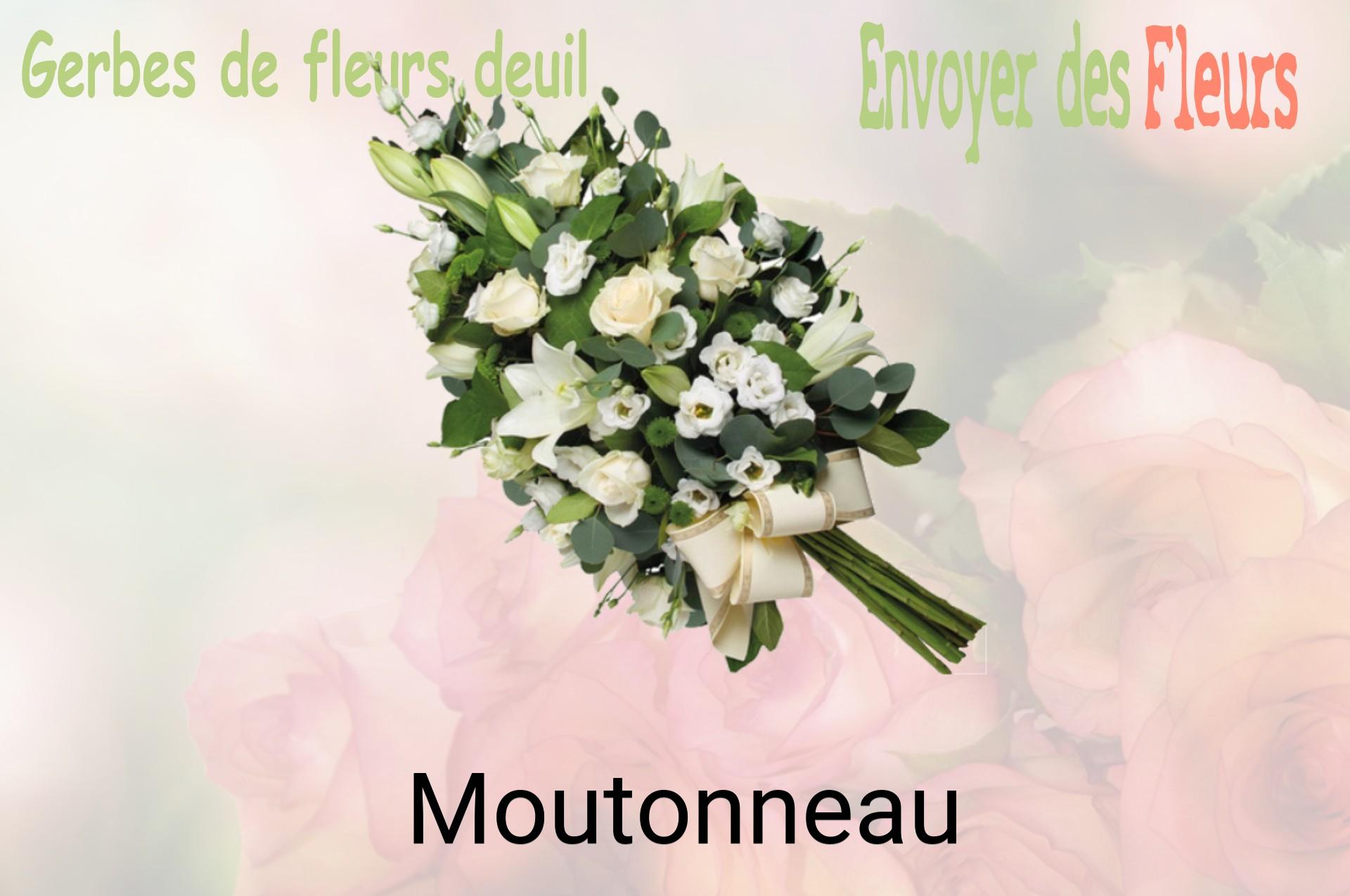 Gerbe de fleurs de deuil livrée à Moutonneau